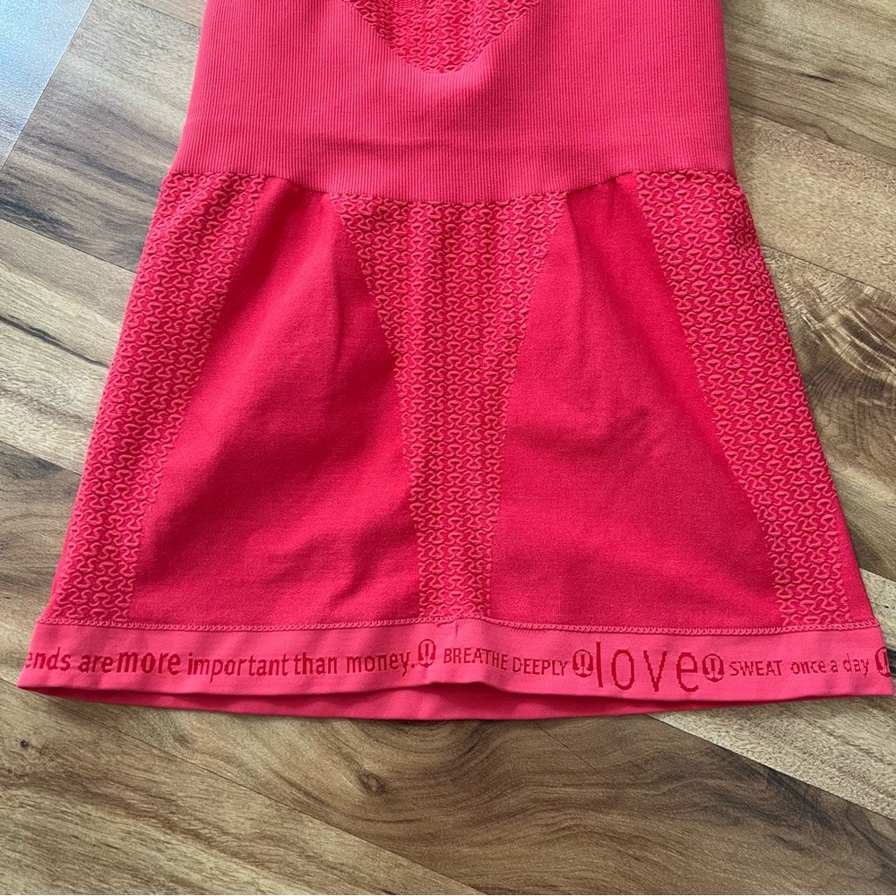 RARE Lululemon Athletica Run Heartbeat Coral‎ Pink Athletic Tank Top 4 - Picture 6 of 13